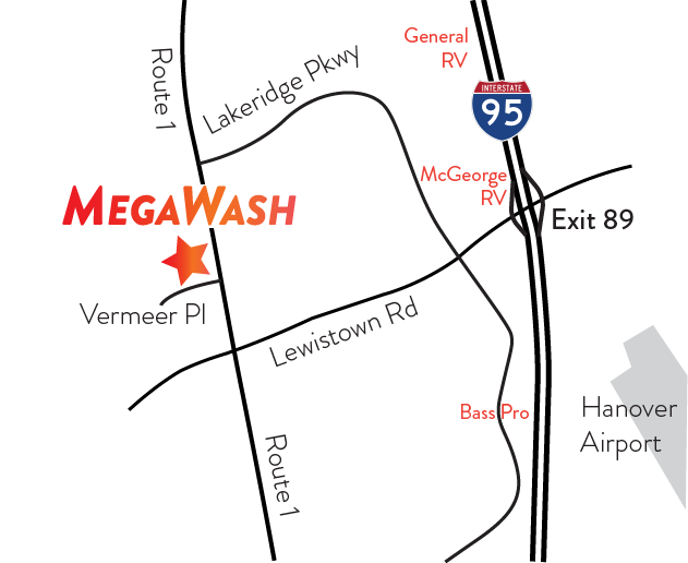MegaWash Richmond Map
